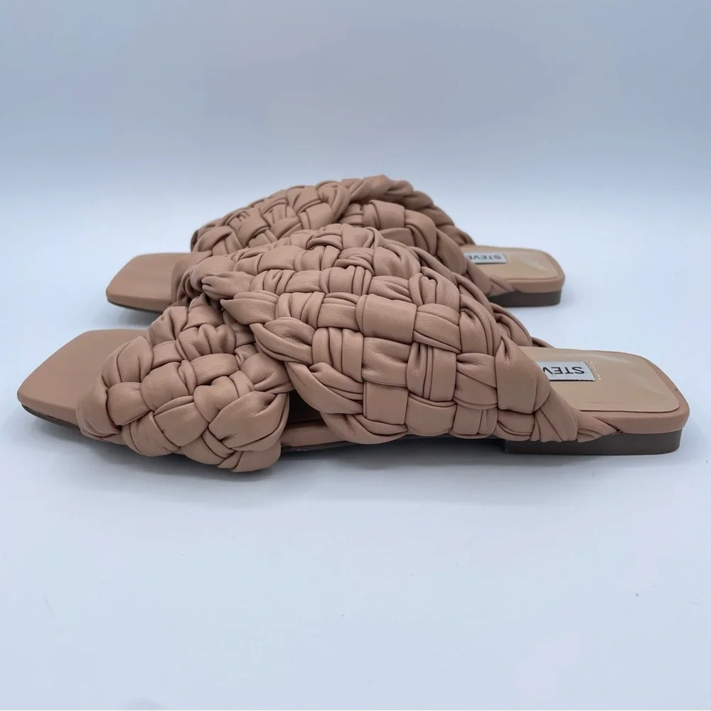 Steve Madden Marina Braided Sandals 6 Tan